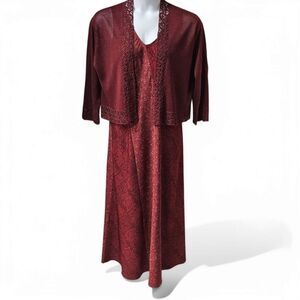 NORTON MCNAUGHTON Women's Sleeveless Maxi Color Block Dress & Matching Jacket